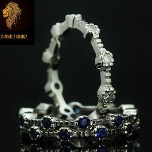 Sonia Bitton stacking Ring / Blue Sapphire / 18K White Gold